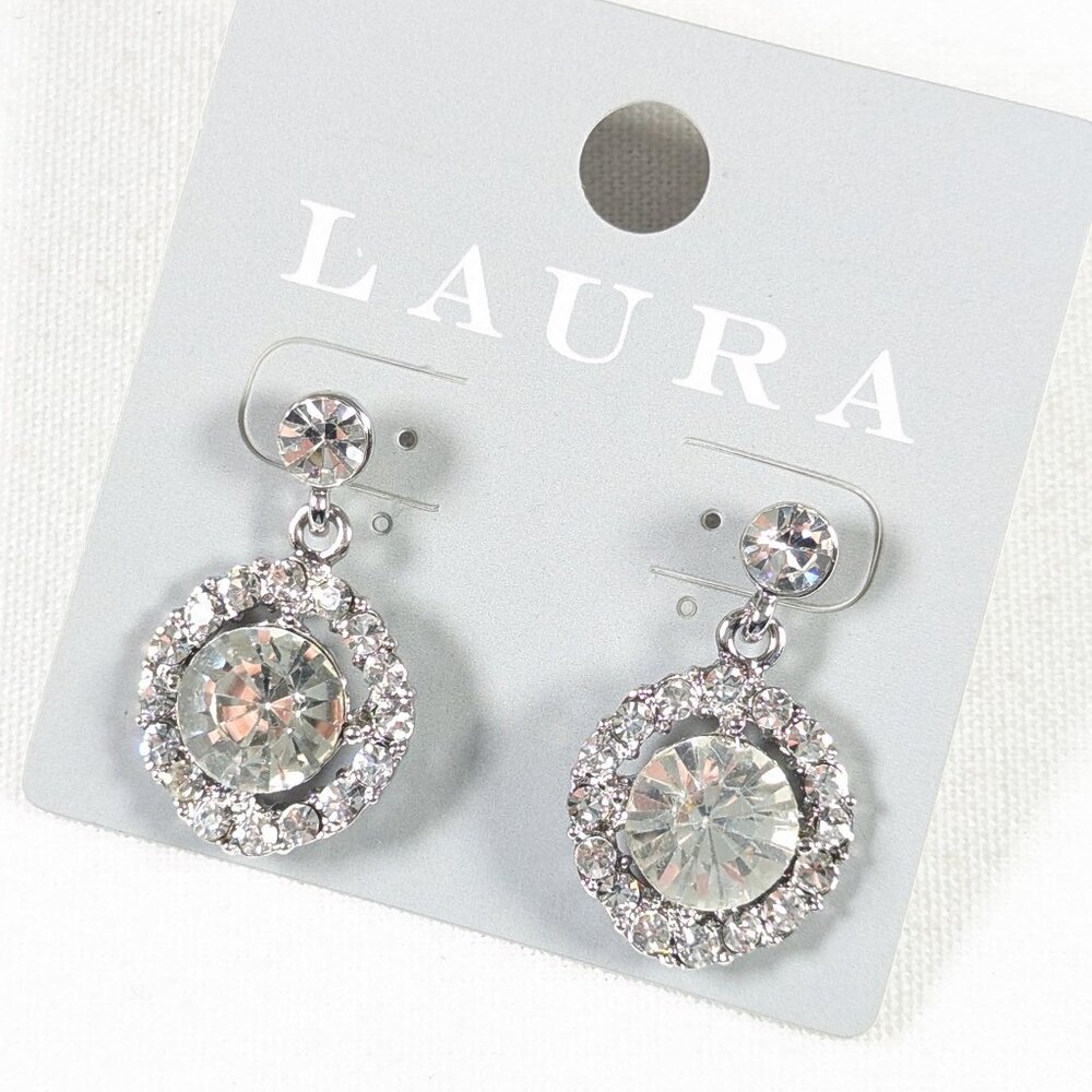 NWT glitzy dangle earrings by Laura for pierced ears